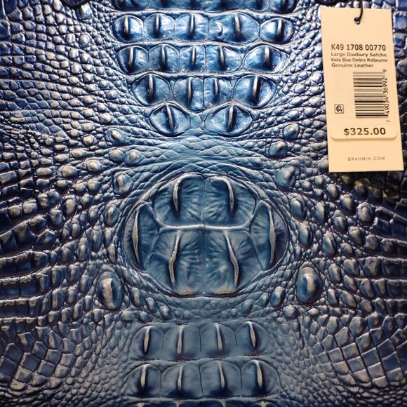 NWT Brahmin Large Duxbury Satchel Vista Blue Ombre Melbourne - Picture 3 of 11